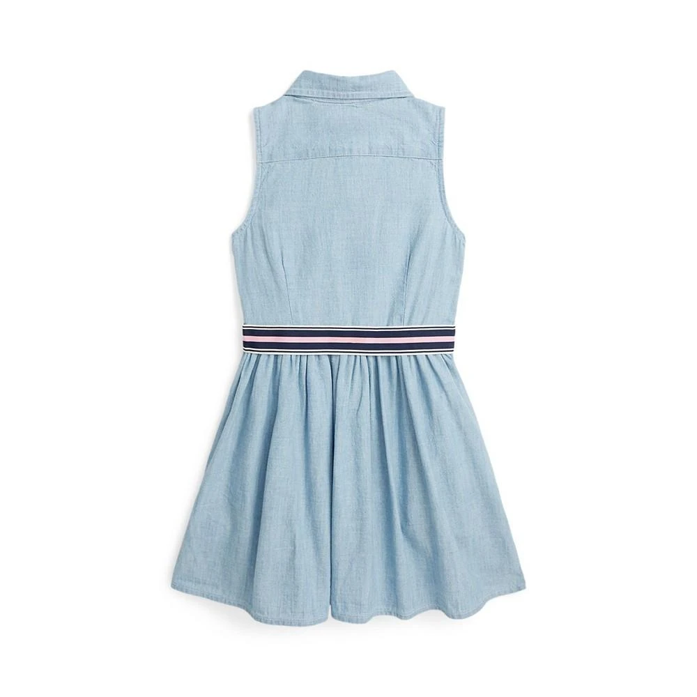 商品Ralph Lauren|Toddler and Little Girls Belted Cotton Chambray Shirtdress,价格¥134,第2张图片详细描述