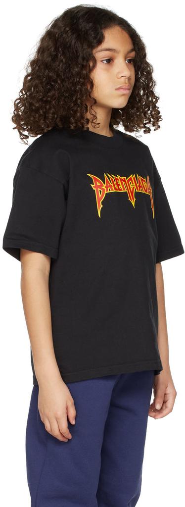 Kids Black Metal T-Shirt商品第3张图片规格展示