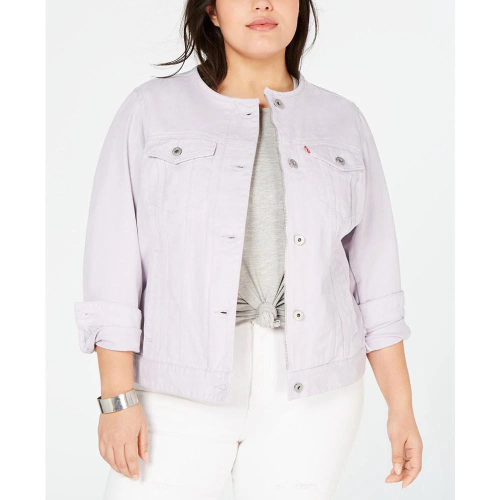 商品Levi's|Trendy Plus Size Cotton Denim Trucker Jacket,价格¥1352,第1张图片