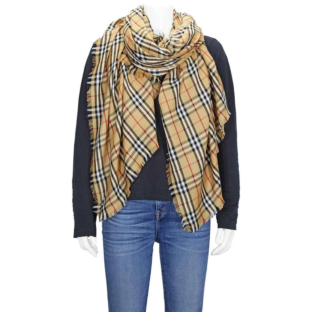 商品Burberry|Burberry Vintage Check Lightweight Cashmere Scarf,价格¥4762,第1张图片