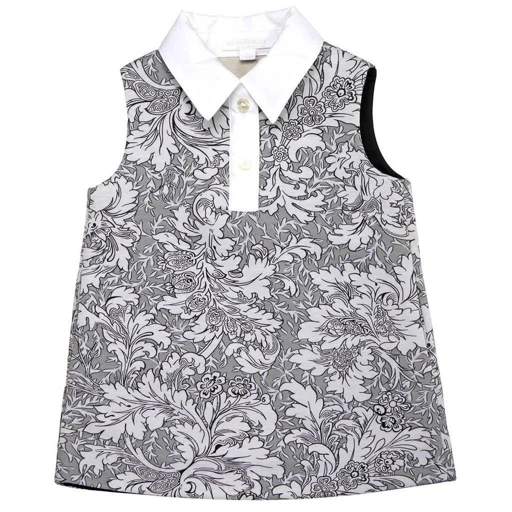 商品Burberry|Burberry Girls Mid Grey Melange Floral Printed Dress, Size 4Y,价格¥483,第1张图片