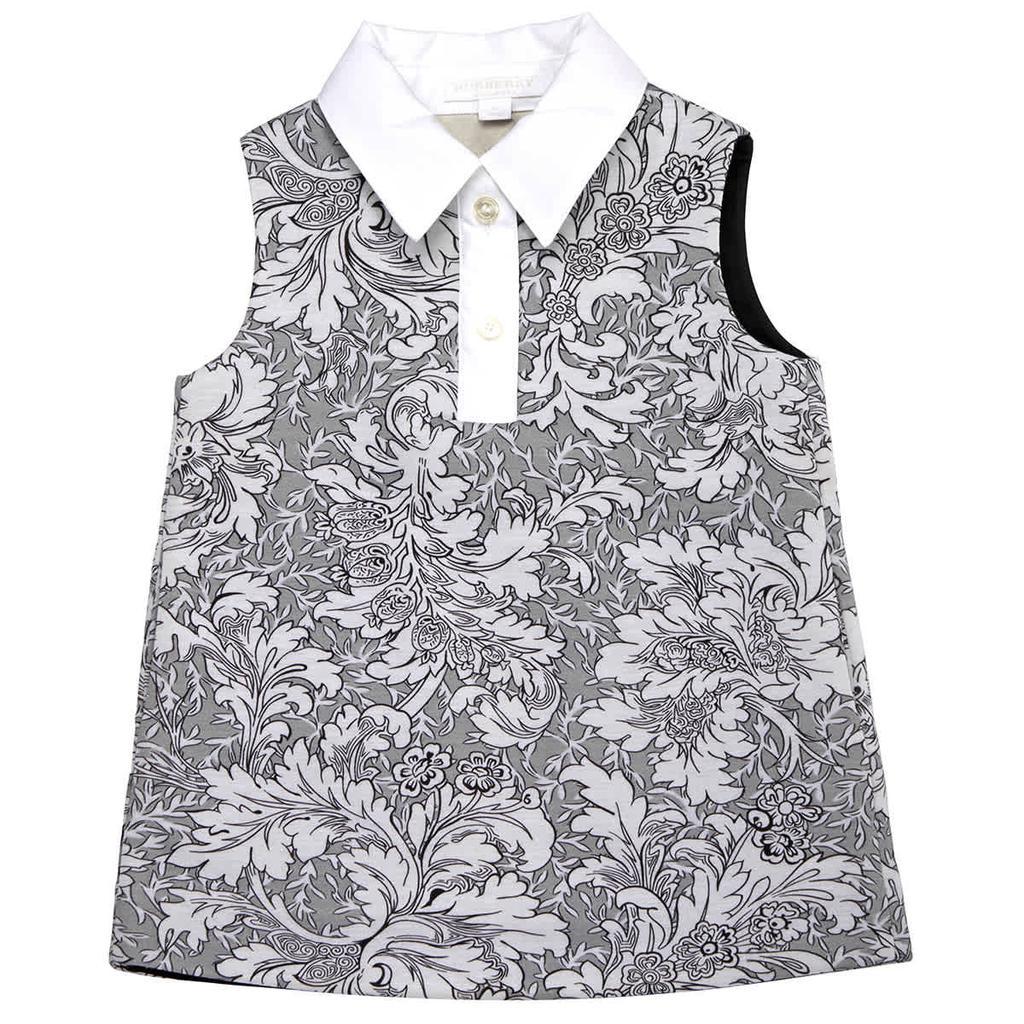 商品Burberry|Girls Mid Grey Melange Floral Printed Dress,价格¥2559,第1张图片