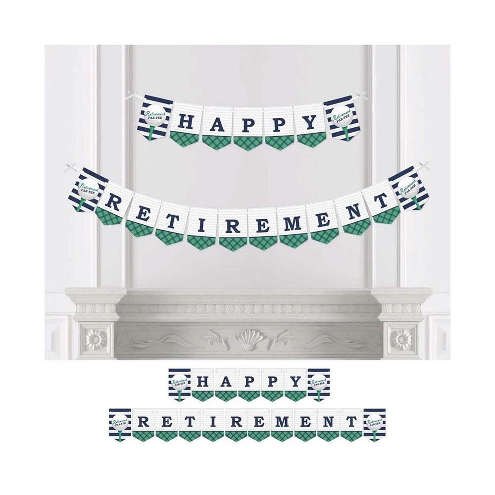 商品Big Dot of Happiness|Par-Tee Time - Golf - Bunting Banner - Party Decor - Happy Retirement,价格¥157,第1张图片