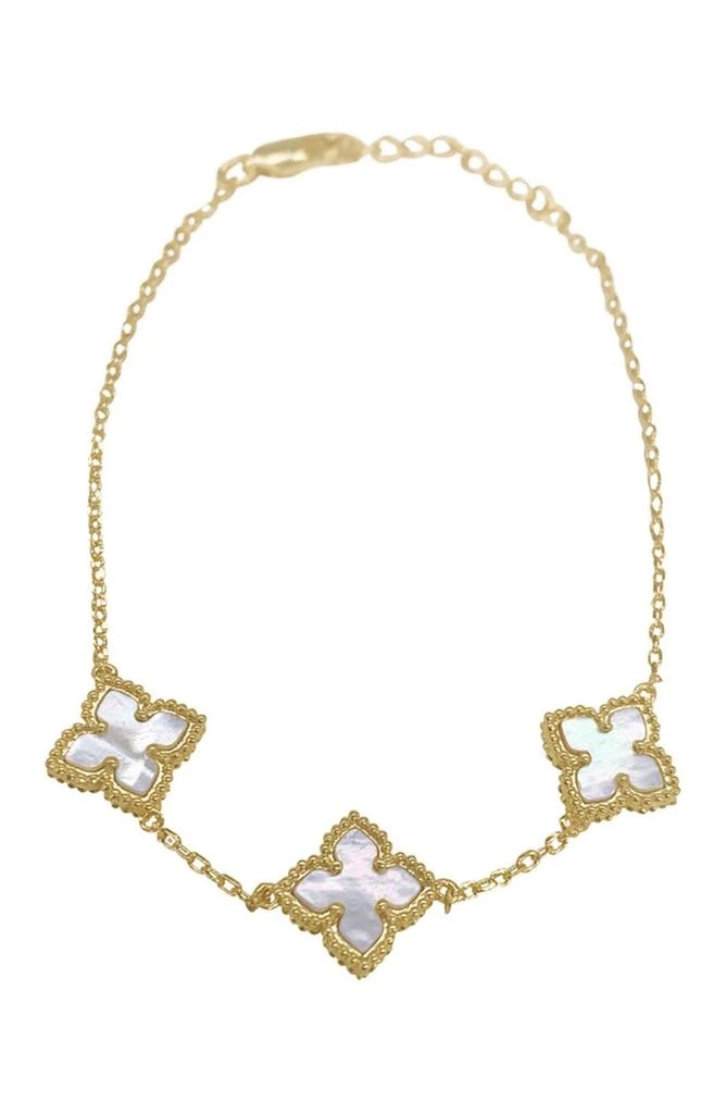 商品ADORNIA|Mother of Pearl Flower Station Bracelet,价格¥150,第1张图片