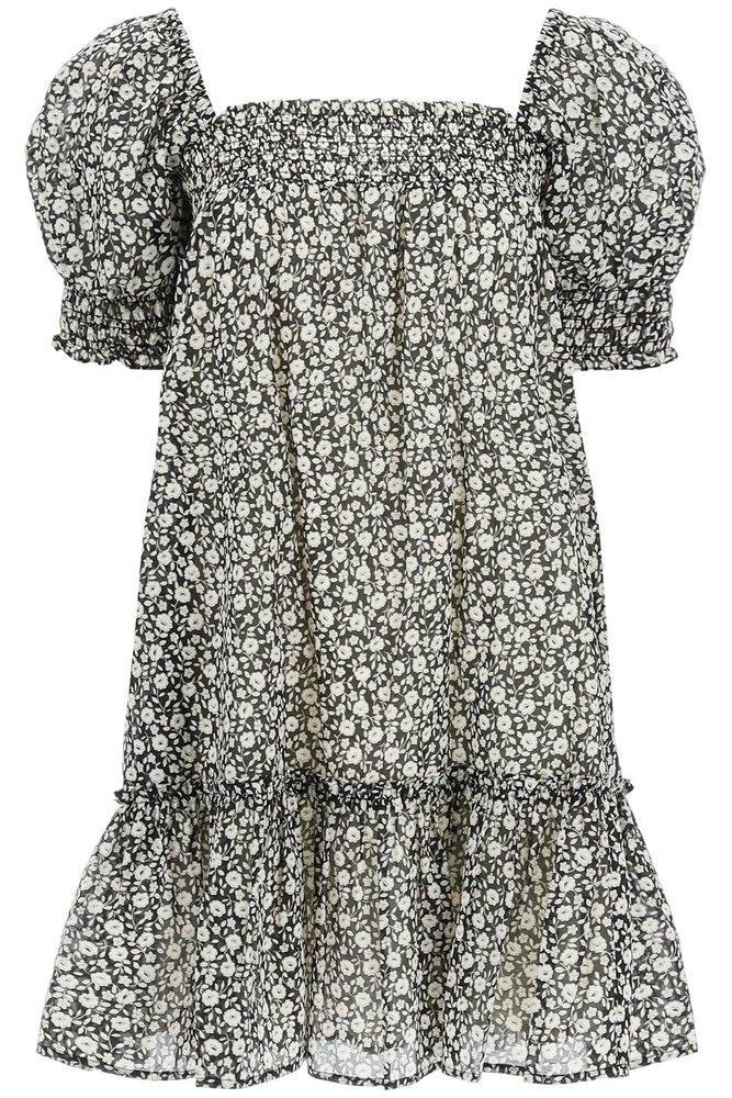 商品Tory Burch|Tory Burch Square Neck Floral Printed Mini Dress,价格¥3482,第1张图片