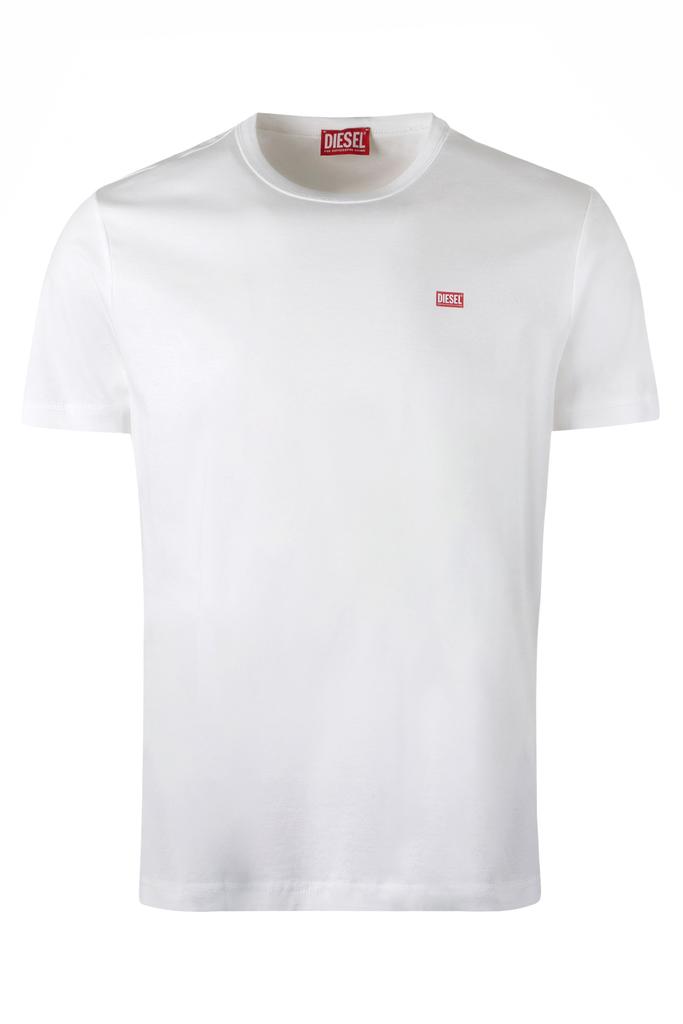 Tシャツ・カットソー Diesel White Cotton T-Miegor-K77 T-Shirt Diesel WHITE COTTON T-MIEGOR-K77 T-SHIRT - T-Shirts