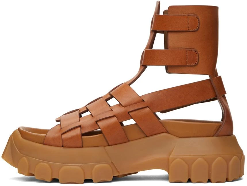 商品Rick Owens|Tan Hiking Tractor Sandals,价格¥4584,第3张图片详细描述