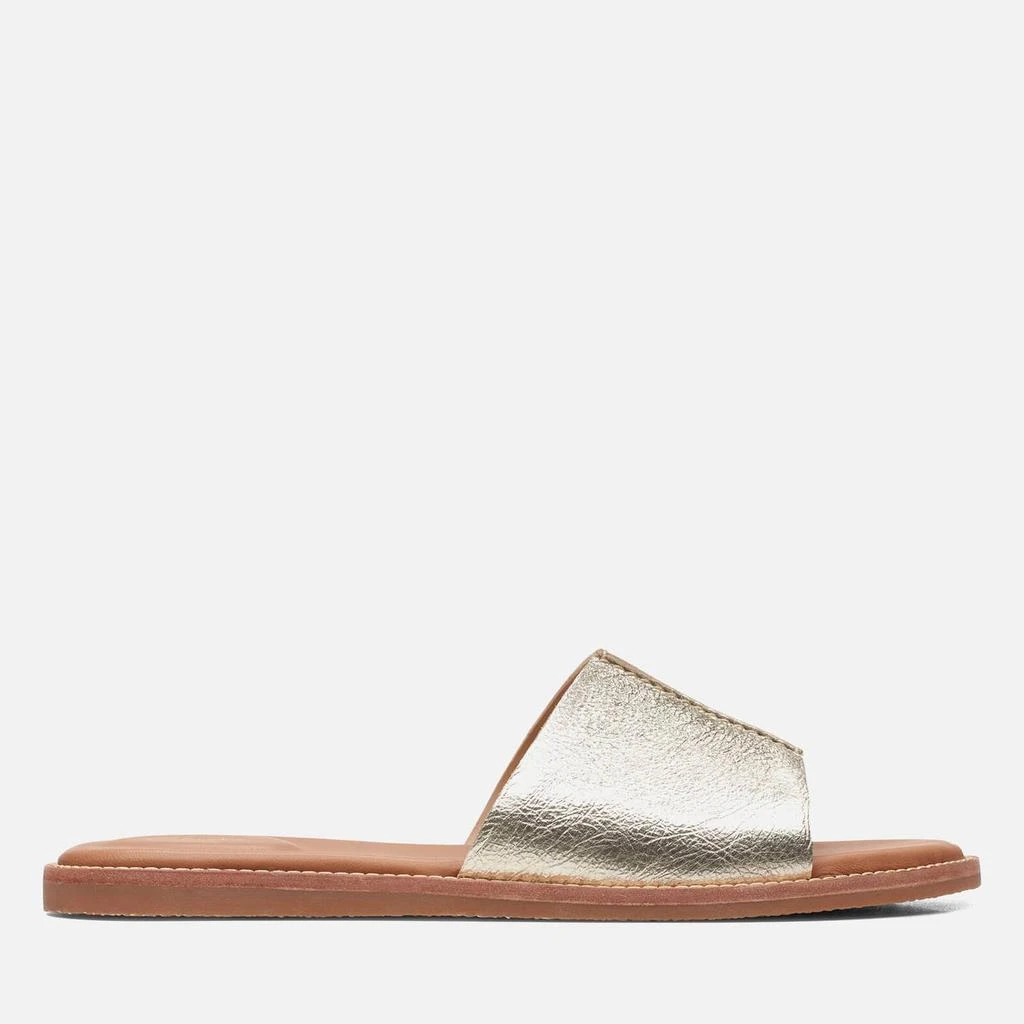 商品Clarks|Clarks Women's Karsea Leather Mules - Champagne,价格¥287,第1张图片