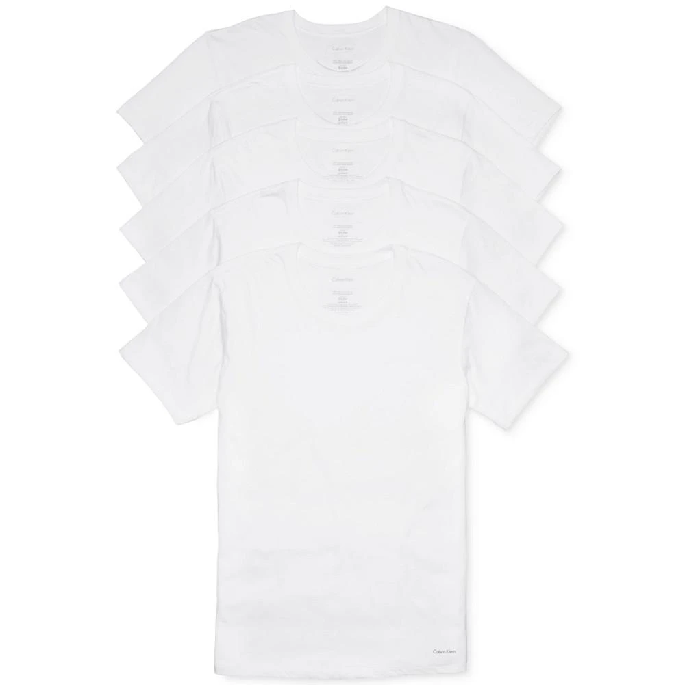 商品Calvin Klein|Men's 5-Pk. Cotton Classics Crew Neck Undershirts, Created for Macy's,价格¥521,第1张图片