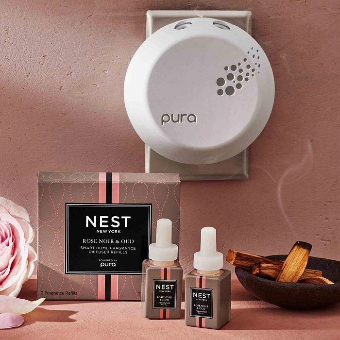 商品NEST New York|NEST Fragrances Rose Noir & Oud Smart Home Pura Fragrance Diffuser Refills, Set of 2,价格¥268,第4张图片详细描述