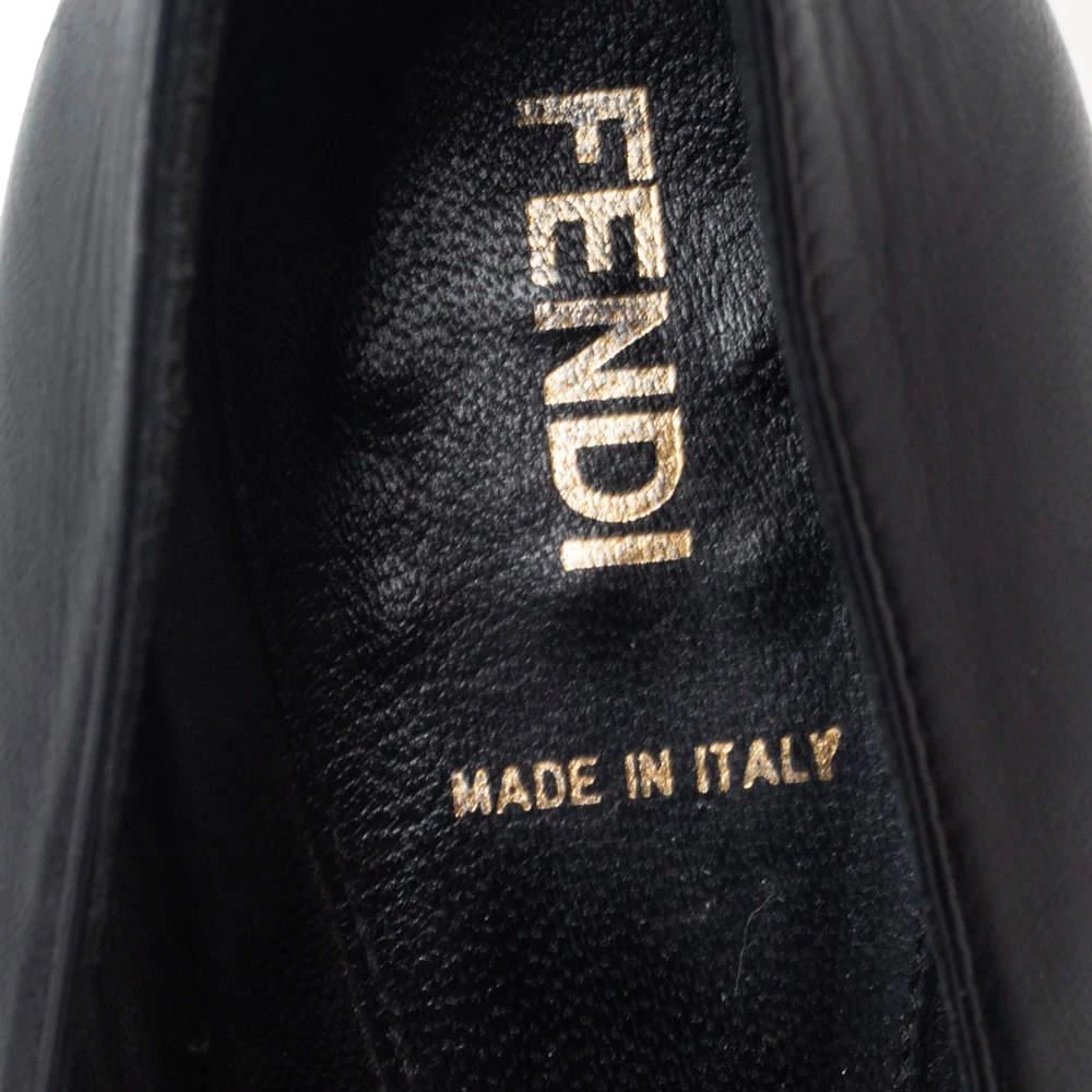 Fendi Black Leather Mary Jane Platform Pumps Size 38.5 商品