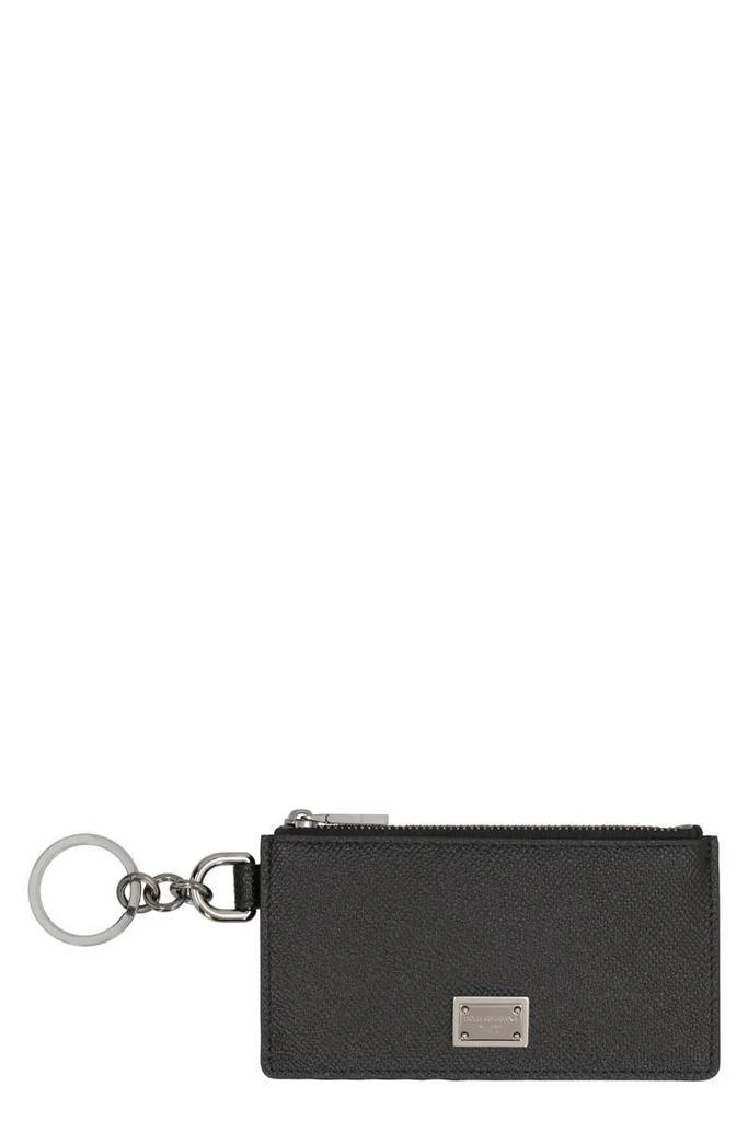 商品Dolce & Gabbana|Dolce & Gabbana Small Leather Goods in Black,价格¥1548,第1张图片