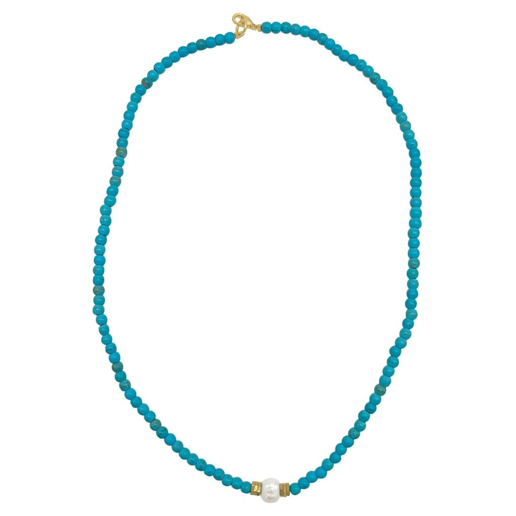 商品ADORNIA|Adornia Turquoise Beaded Necklace with Pearl,价格¥109,第1张图片