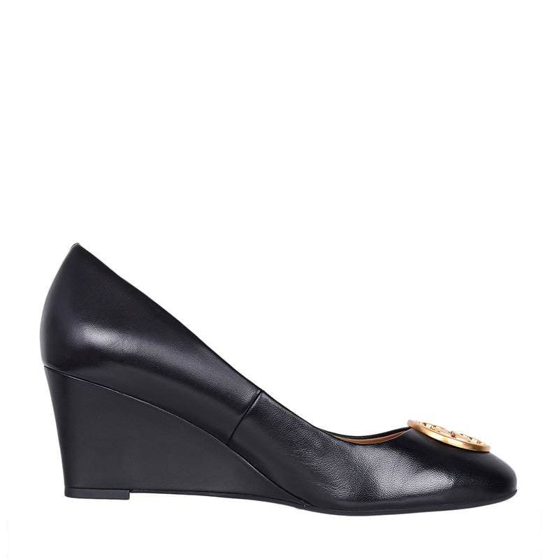 Tory Burch 汤丽柏琦 女士黑色坡跟鞋 45899-006商品第2张图片规格展示