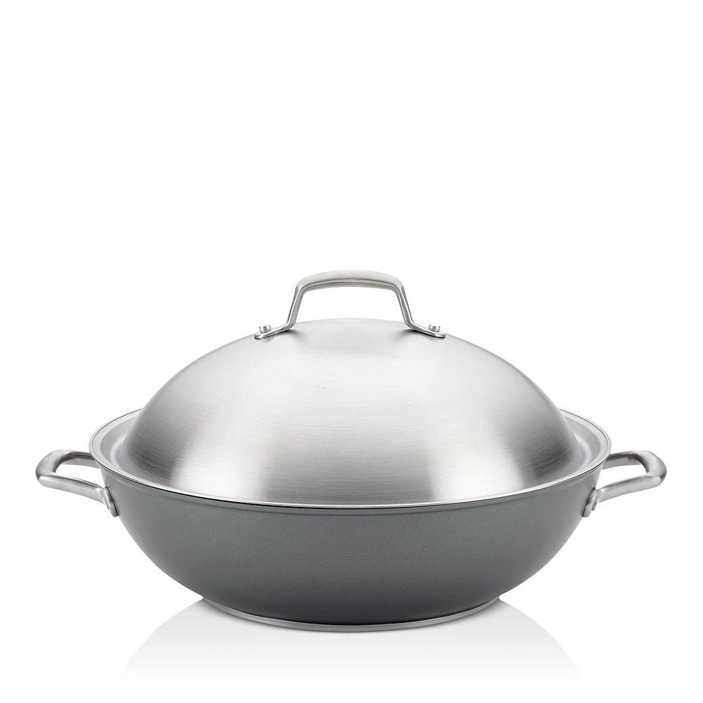 商品Anolon|Accolade Hard-Anodized Precision Forge 13.5" Wok with Lid, Moonstone,价格¥972,第1张图片