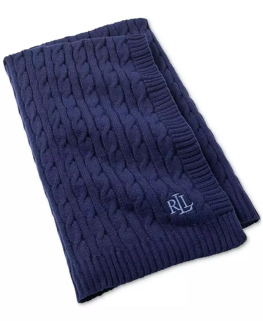 商品Ralph Lauren|Jamie Cable-Knit Throw, 50" x 60",价格¥449,第2张图片详细描述