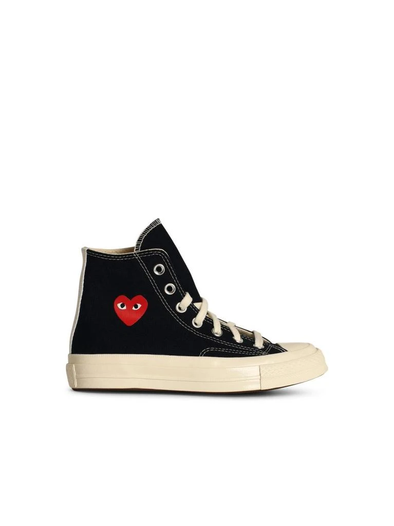 商品Comme des Garcons|Red Heart' Black Tela Sneakers,价格¥1147,第1张图片