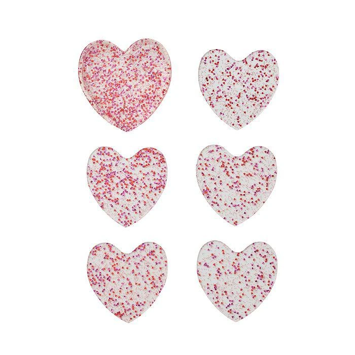 商品Kim Seybert|Sweetheart Pink and Red Coasters, Set of 6,价格¥404,第2张图片详细描述