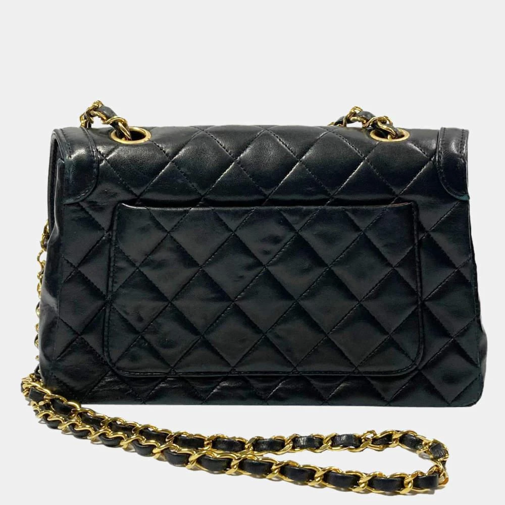 商品[二手商品] Chanel|Chanel Black Matelasse Leather Vintage Single Flap Bag,价格¥36891,第3张图片详细描述
