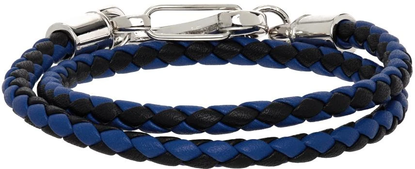 商品Marni|Black & Navy Double Wrap Braided Bracelet,价格¥971,第4张图片详细描述