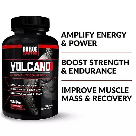 商品Force Factor|Force Factor VolcaNO Nitric Oxide Booster (120 ct., 2 pk.),价格¥325,第4张图片详细描述