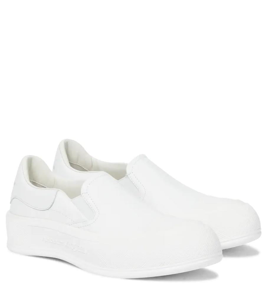 商品Alexander McQueen|Deck Plimsoll皮革运动鞋,价格¥4068,第1张图片