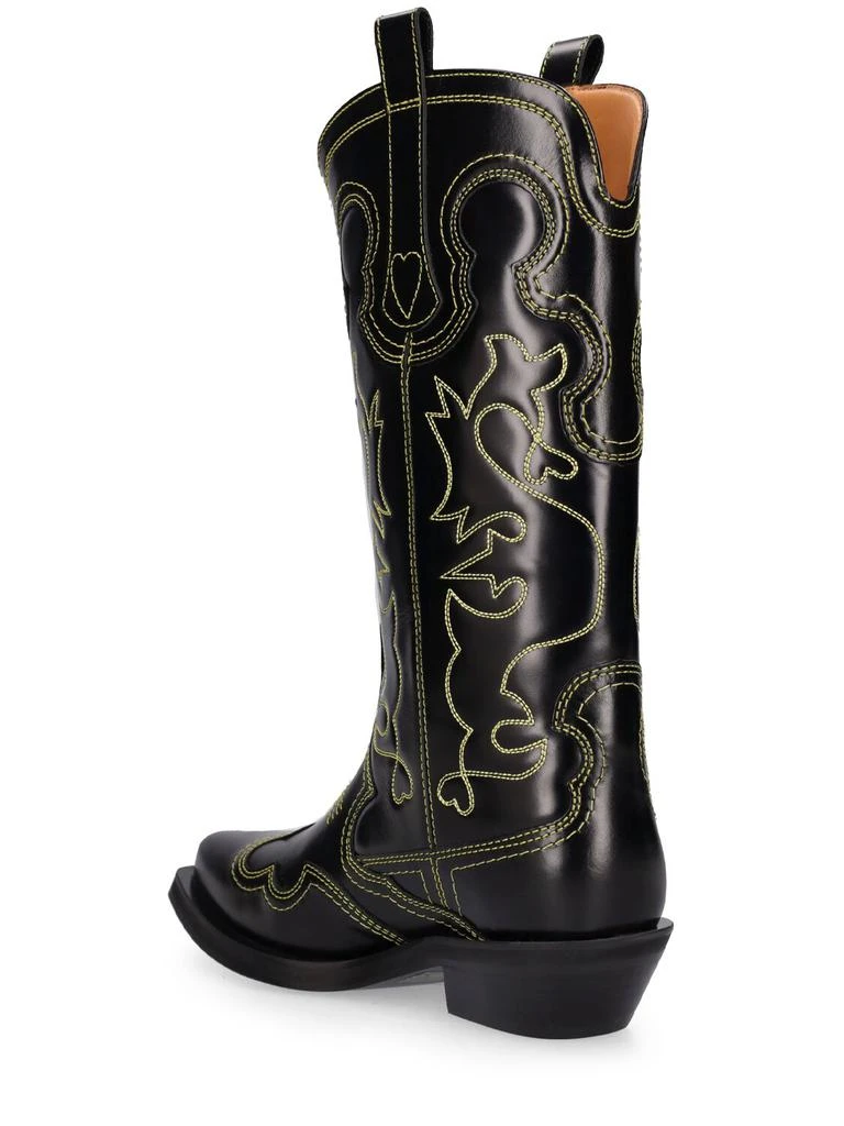 商品Ganni|40mm Mid Shaft Embroidered Western Boots,价格¥4409,第3张图片详细描述