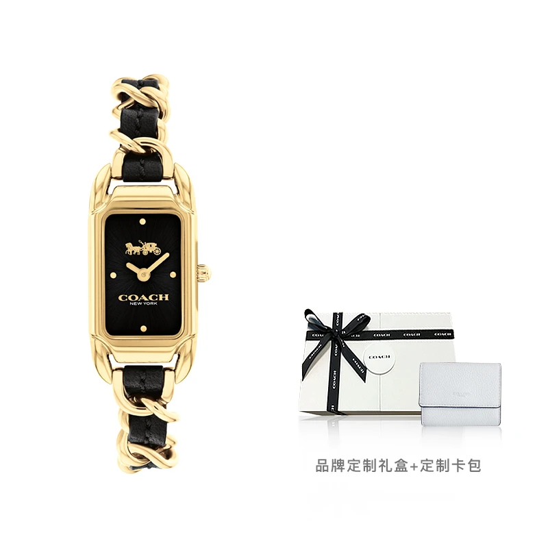 商品[国内直发] Coach|蔻驰 CADIE 欧美表 经典小方糖 石英机芯 黑色表盘 女表 手链表带送礼14504281,价格¥2580,第8张图片详细描述