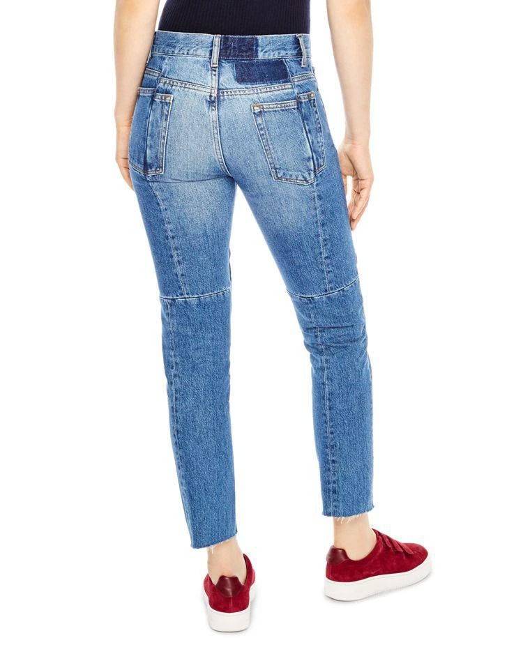 商品Sandro|Chris High-Waist Slim Cropped Jeans in Blue Vintage,价格¥1092,第2张图片详细描述