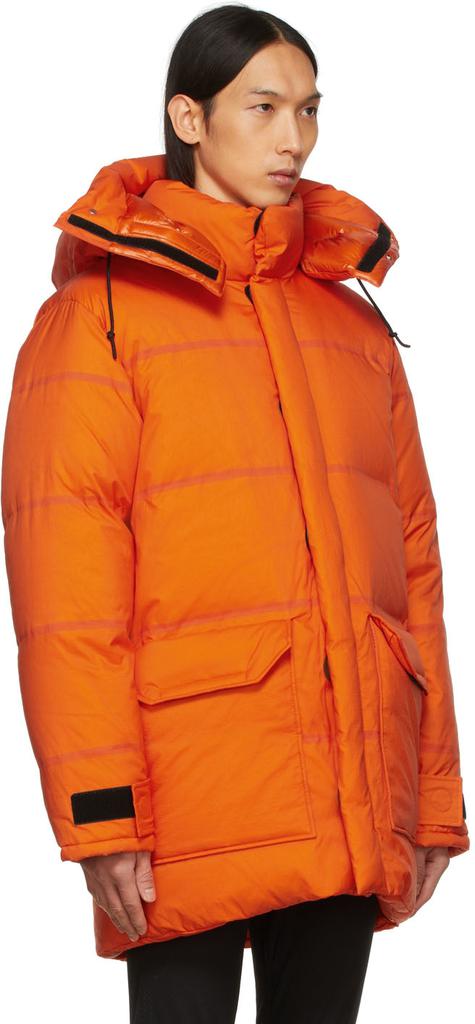橙色 The North Face 联名羽绒大衣商品第2张图片规格展示