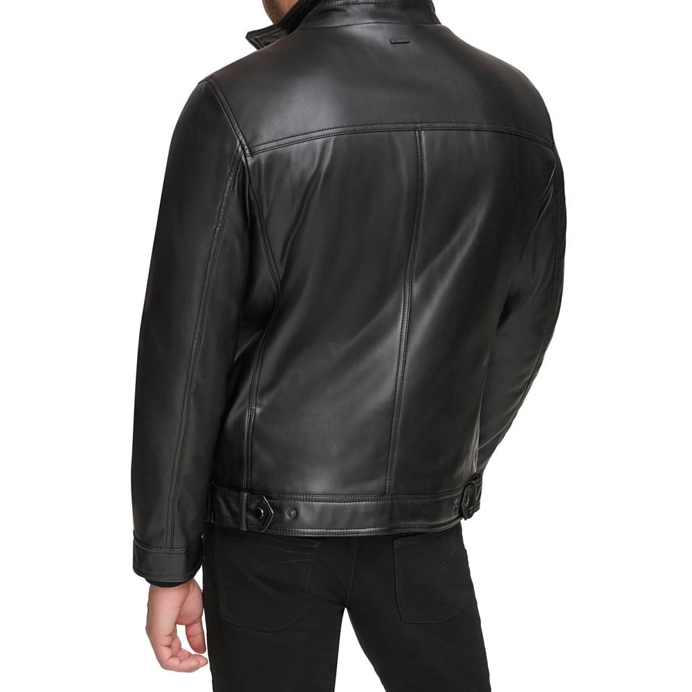 商品Calvin Klein|Men's Faux Leather Moto Jacket, Created for Macy's,价格¥675-¥1012,第2张图片详细描述
