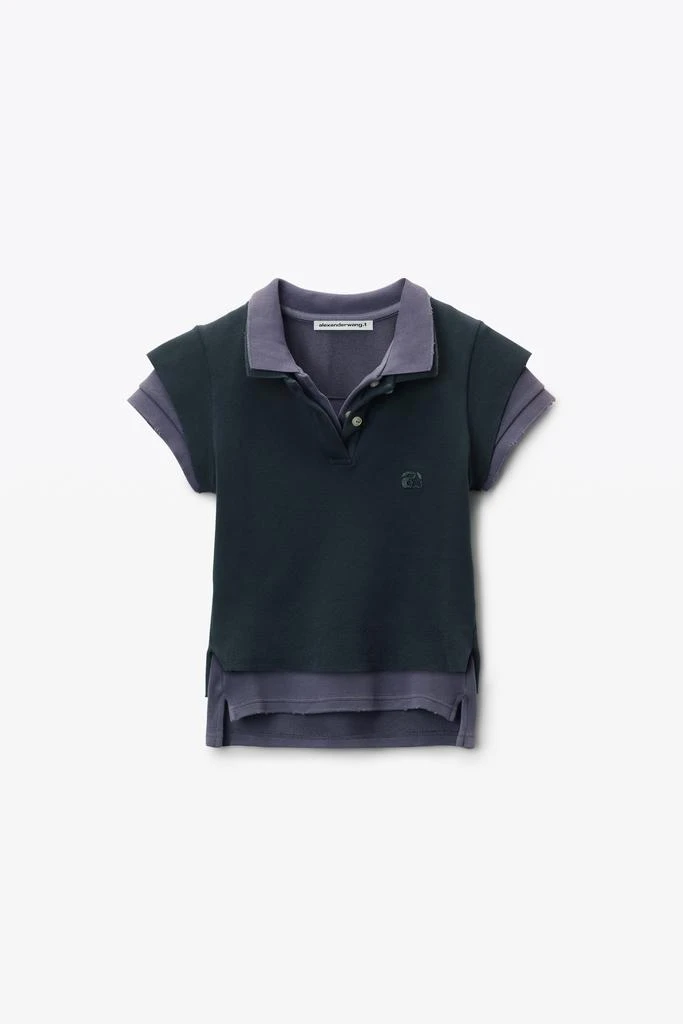 商品Alexander Wang|Layered Shrunken Polo,价格¥1449,第2张图片详细描述