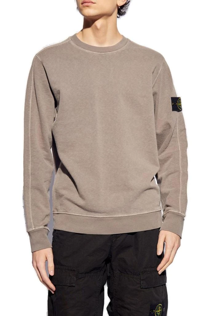 商品Stone Island|Stone Island Logo Patch Sleeved Crewneck Sweatshirt,价格¥1967,第2张图片详细描述