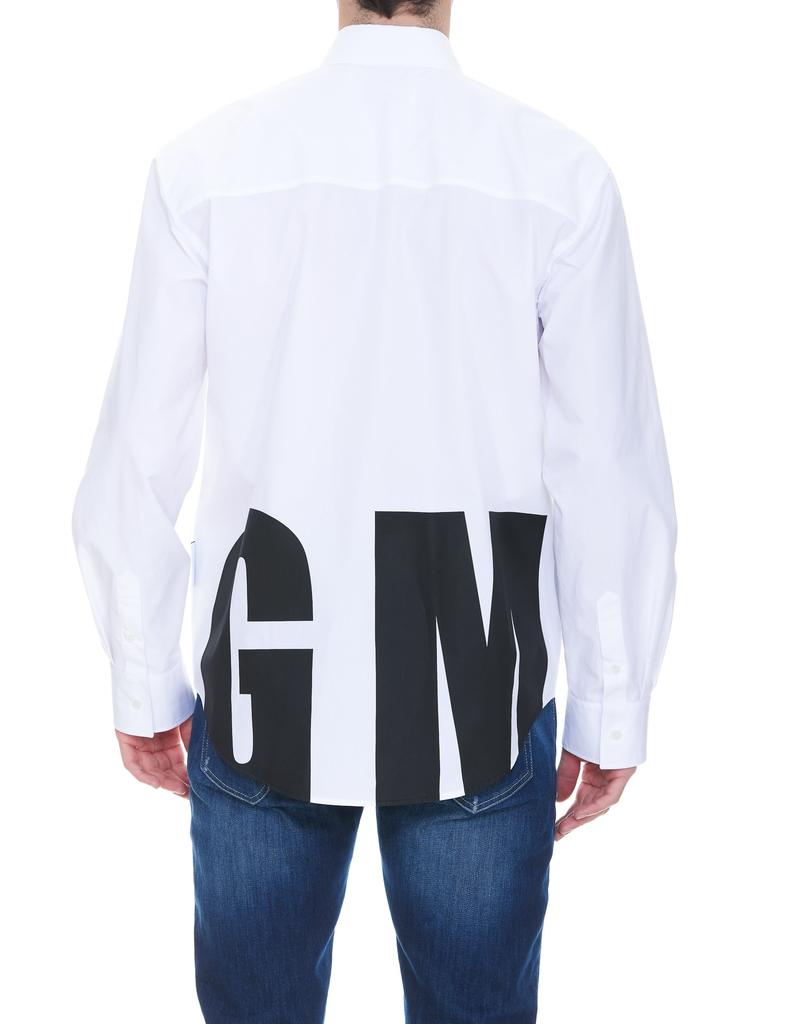 MSGM Poplin Shirt With Maxi Logo商品第3张图片规格展示