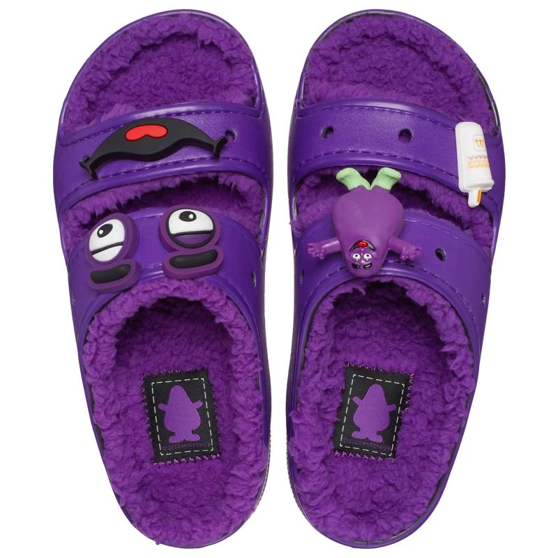 商品Crocs|Crocs McDonalds X Lined Cozy Sandals - Women's,价格¥529,第3张图片详细描述