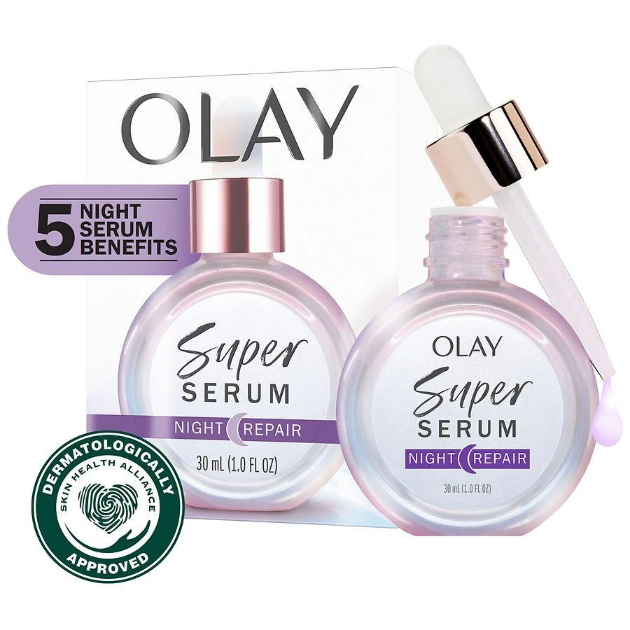 商品Olay|Night Repair 5-in-1 Lightweight Skin Cell Renewing Face Serum Night Repair, No scent,价格¥262,第1张图片