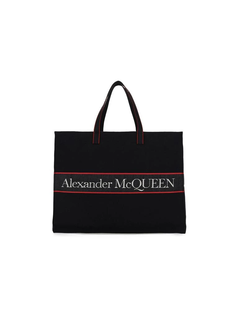 商品Alexander McQueen|Alexander mcqueen men's black cotton tote,价格¥4774,第3张图片详细描述