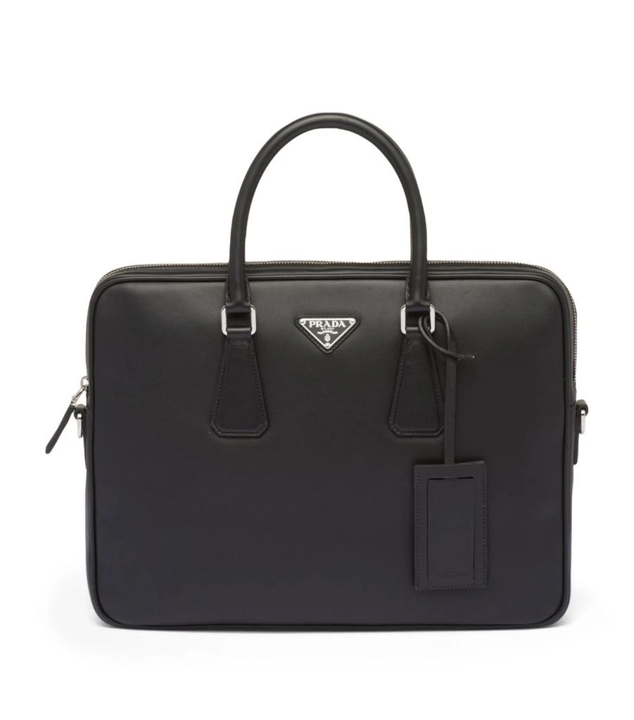 商品Prada|Leather Triangle Briefcase,价格¥33214,第1张图片