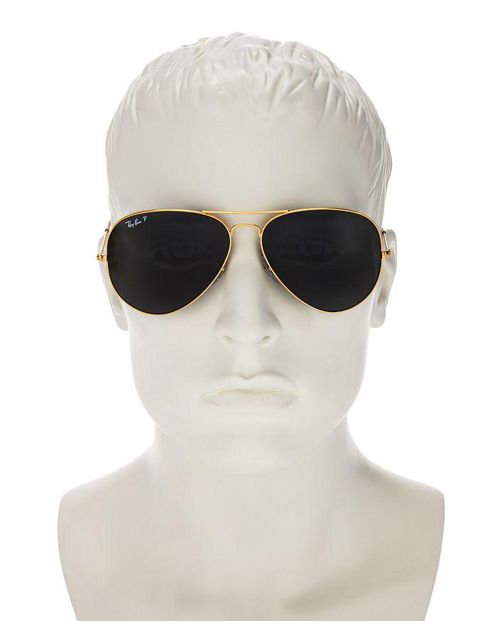 Polarized Classic Aviator Sunglasses, 62mm 墨镜商品第6张图片规格展示