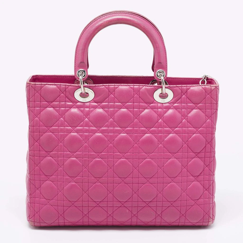 商品[二手商品] Dior|Dior Pink Cannage Leather Large Lady Dior Tote,价格¥5800,第4张图片详细描述