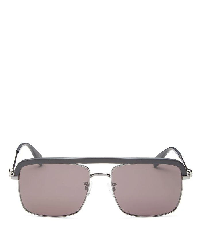 商品Alexander McQueen|Men's Brow Bar Aviator Sunglasses, 59mm,价格¥2118,第1张图片