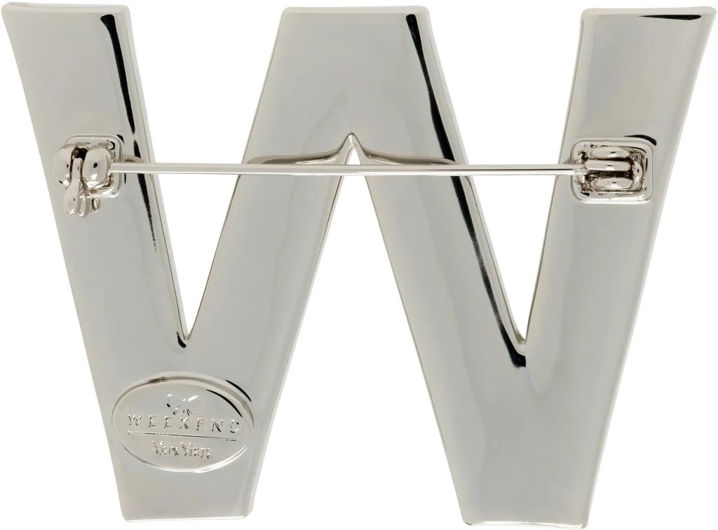 商品Weekend Max Mara|Silver & White Carella Brooch,价格¥332,第2张图片详细描述