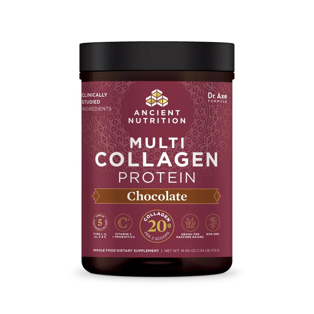 商品Ancient Nutrition|Multi Collagen Protein Powder Chocolate - DR Exclusive Offer,价格¥180,第1张图片