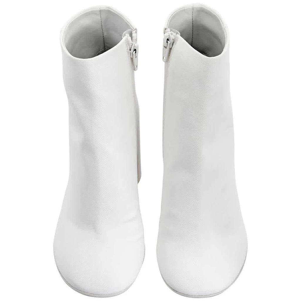 商品MM6|MM6 Block Heel Ankle Boots in White,价格¥1141,第3张图片详细描述