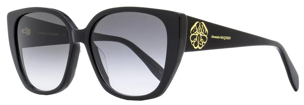 商品Alexander McQueen|Alexander McQueen Women's Butterfly Sunglasses AM0284S 002 Black 58mm,价格¥1580,第1张图片