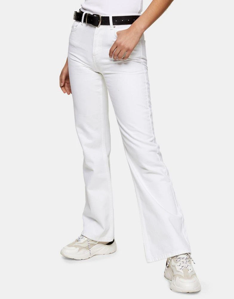 商品Topshop|Topshop 90s flared jeans in white,价格¥126,第1张图片