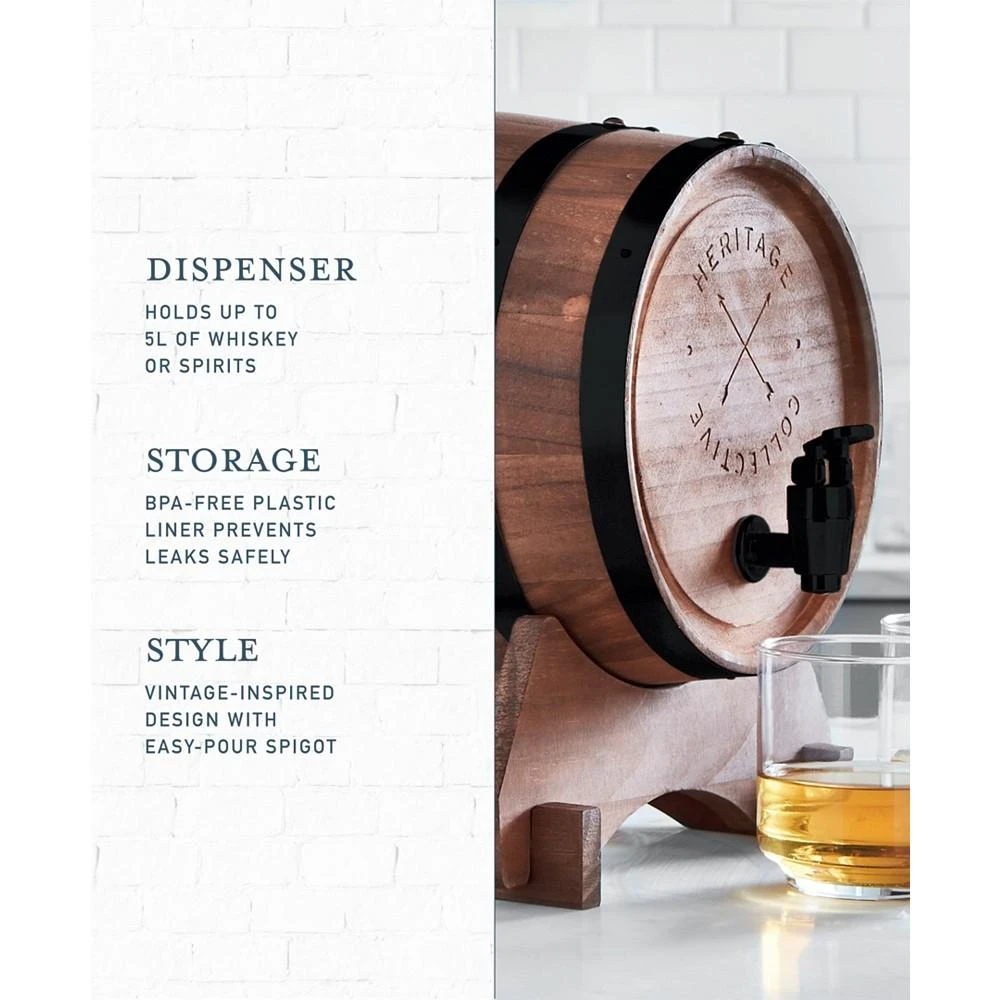 商品Studio Mercantile|Miniature Wood Whiskey Barrel Dispenser,价格¥336,第2张图片详细描述