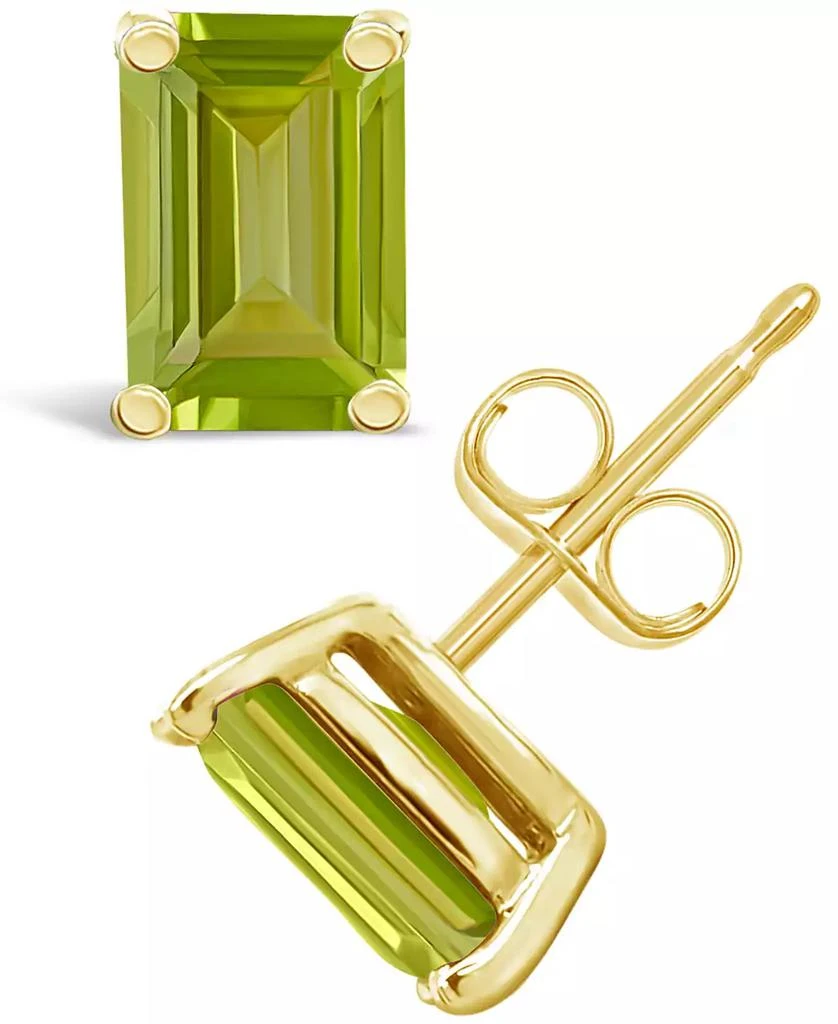 商品Macy's|Peridot (1-3/8 ct. t.w.) Stud Earrings in 14K Yellow Gold or 14K White Gold,价格¥3721,第1张图片