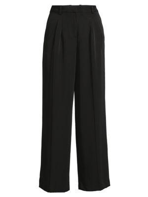 商品Calvin Klein|Pleated Wide Leg Pants,价格¥373,第5张图片详细描述