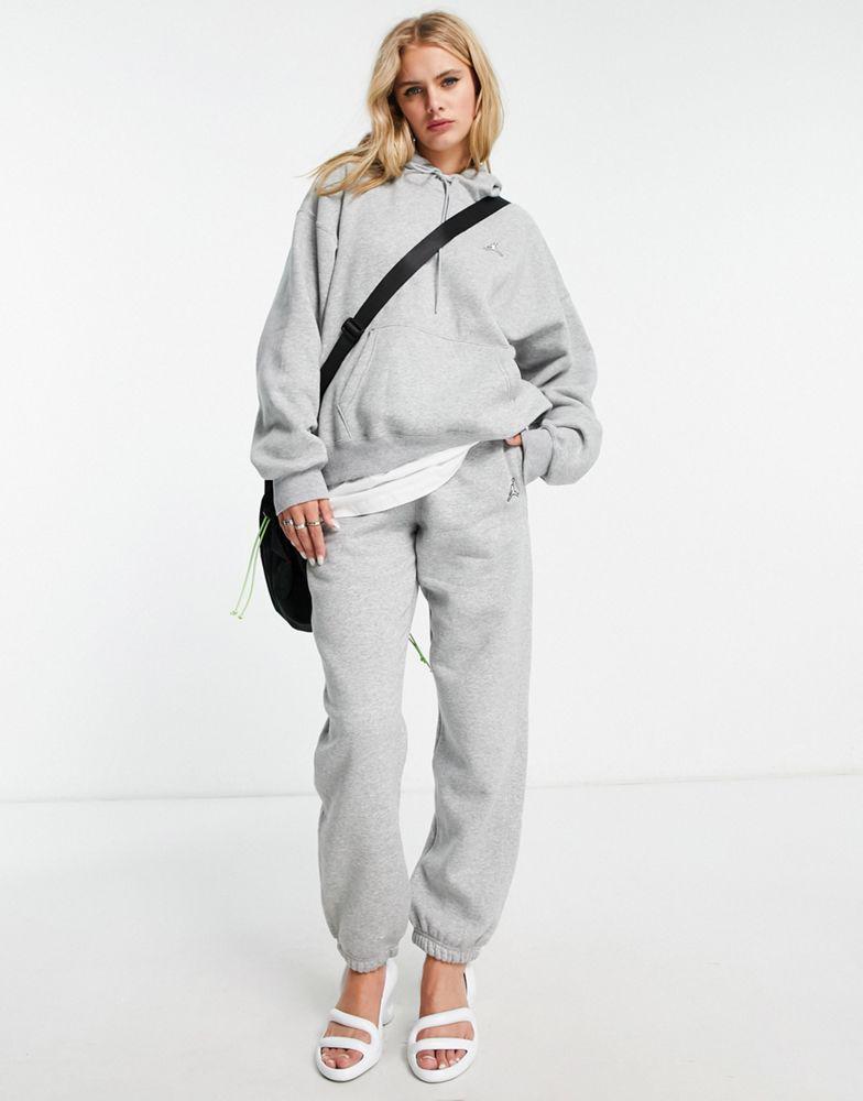 商品Jordan|Jordan Brooklyn fleece hoodie in dark grey heather,价格¥618,第6张图片详细描述